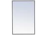 Monet Rectangular Wall Mirror Black Metal Frame