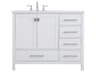 Irene 42-Inch Single Bathroom Vanity in White