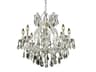 Maria Theresa 9-Light Chrome Clear Crystal Candelabra Chandelier
