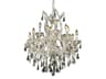 Maria Theresa 13-Light Chrome Clear Crystal Candelabra Tiered Chandelier