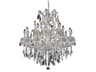 Maria Theresa 19-Light Chrome Clear Crystal Candelabra Tiered Chandelier
