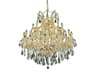 Maria Theresa 24-Light Gold Clear Crystal Candelabra Tiered Chandelier