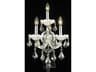 Maria Theresa White Gold Crystal Wall Sconce