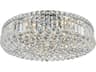 Maxime Chrome Clear Crystal Drum Flush Mount