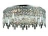 Maxime Chrome Clear Crystal Drum Flush Mount