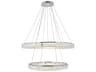 Monroe 8-Light Chrome Crystal LED Drum Pendant