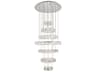 Monroe 7-Light Chrome Crystal LED Drum Tiered Pendant