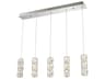 Polaris 5-Light Chrome Clear Island Pendant