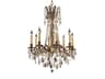 Rosalia 8-Light French Gold Clear Crystal Candelabra Chandelier