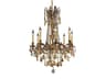 Rosalia 8-Light French Gold Crystal Candelabra Chandelier