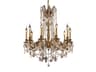 Rosalia 10-Light French Gold Clear Crystal Candelabra Chandelier