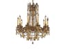 Rosalia 10-Light French Gold Crystal Candelabra Chandelier