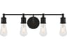 Serif 4-Light Black Vanity Light