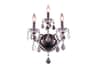 Dark Bronze Clear Crystal Wall Sconce