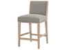 Traditions Martin Upholstered Acacia Wood Peyton Slate Natural Gray Counter Stool Set of 2