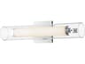 Centrum 1-Light Polished Chrome Glass LED Vanity Light