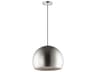 Palla 1-Light Satin Nickel Black LED Dome Pendant