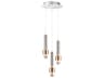 Reveal LED Multi-Light Pendant in Satin Nickel and Satin Brass