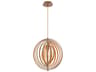 Abruzzo Pendant Light in Natural Wood