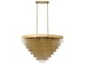 Bloomfield 22-Light Antique Brush Gold Glass LED Geometric Island Pendant