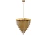 Bloomfield 18-Light8-Light Antique Brush Gold Glass LED Geometric Pendant