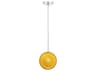 Caledonia Chrome Yellow Glass LED Round Mini Pendant