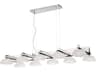 Caramico 10-Light Chrome Glass Dome Linear Island Pendant