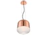 Corson 1-Light Rose Gold Pink Glass Mini Pendant