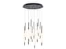 Cumberland 12-Light Black Glass LED Pendant