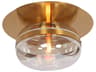 Nottingham 1-Light Ancient Brass Glass Globe Flush Mount