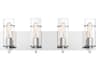 Pista 4-Light Chrome Glass Vanity Light
