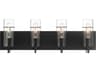 Pista 4-Light Black Glass Vanity Light