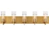 Pista 5-Light Gold Glass Vanity Light
