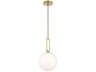 Prospect 1-Light Gold Glass Globe Mini Pendant
