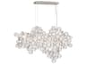Trento Linear Chandelier Modern Chrome and Glass Fixture