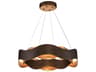 Vaughan LED Chandelier in Bronze and Gold