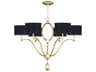 Allegretto 6-Light Gold Leaf Candelabra Drum Chandelier