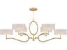 Allegretto 6-Light Gold Leaf Drum Island Pendant