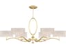 Allegretto 6-Light Gold Leaf Drum Chandelier