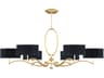 Allegretto 6-Light Gold Leaf Candelabra Drum Chandelier