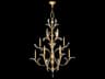Beveled Arcs 16-Light6-Light Gold Leaf Crystal Candelabra Chandelier