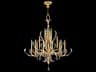 Beveled Arcs 16-Light6-Light Gold Leaf Crystal Candelabra Chandelier