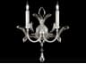 Beveled Arcs 2-Light Silver Leaf Crystal Wall Sconce