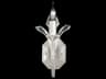 Beveled Arcs 1-Light Silver Leaf Crystal Wall Sconce