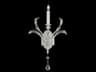 Beveled Arcs 1-Light Silver Leaf Crystal Wall Sconce
