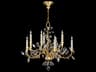 Crystal Laurel 10-Light Gold Leaf Candelabra Chandelier