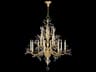 Crystal Laurel 16-Light6-Light Gold Leaf Candelabra Chandelier
