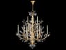Crystal Laurel 20-Light Gold Leaf Candelabra Chandelier