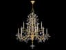 Crystal Laurel 20-Light Gold Leaf Candelabra Chandelier