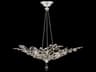 Crystal Laurel 6-Light Silver Leaf Bowl Pendant
